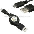 Micro USB Cable to USB A Retractable Data Sync Charger Cable For Blackberry Nokia